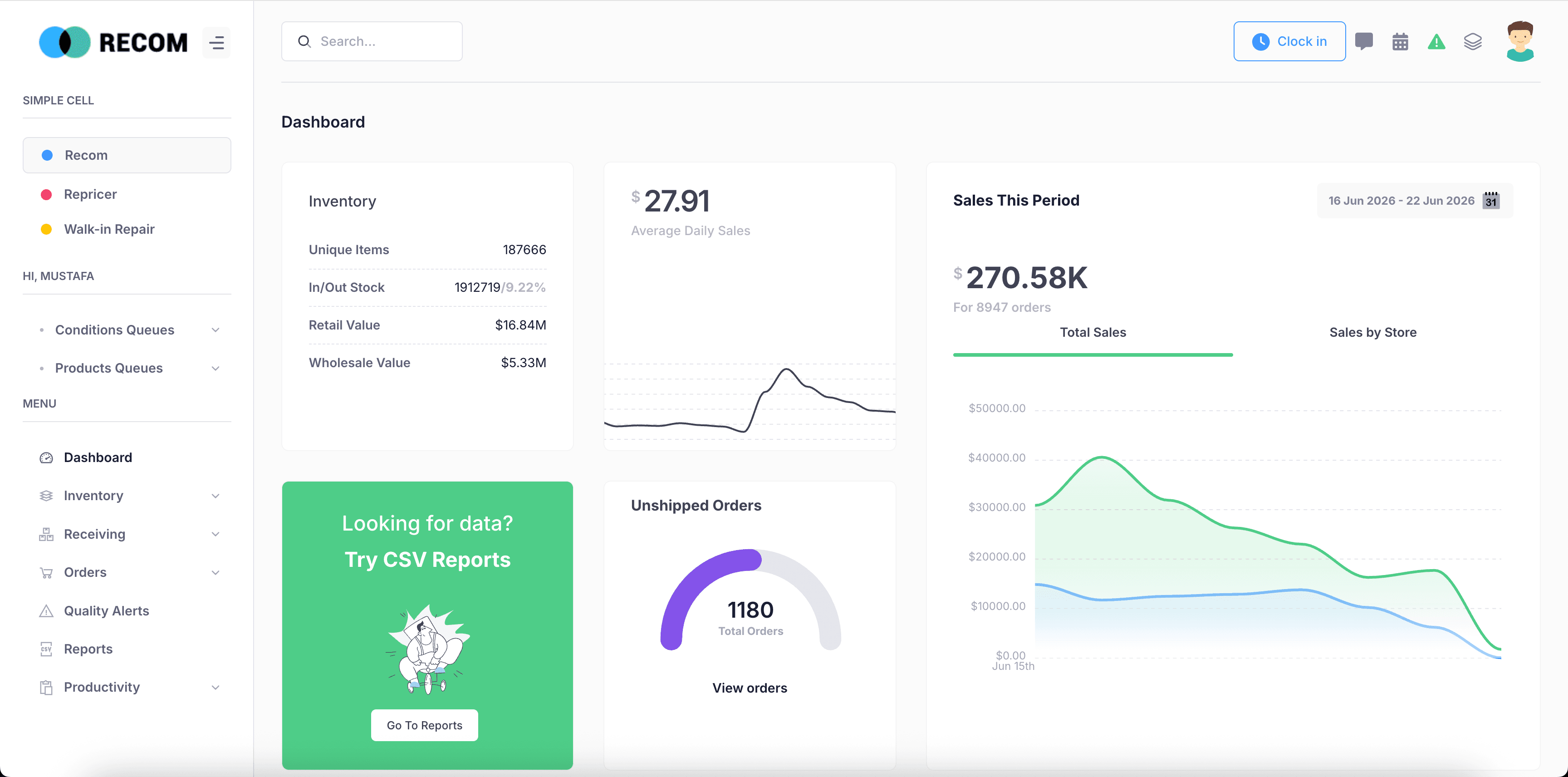 Simple Cell ecommerce and logistics platform